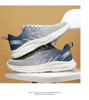 NOVEDAD DE VERANO 2024, zapatos Flyknit de estilo de pareja ligeros y transpirables deportivos negros puros para hombre - details 8