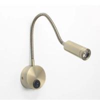 Luz de lectura LED de bronce de 3W, lámpara de pared con cuello de cisne negra, blanca y plateada para cabecera de cama, escritorio, interruptor de noche de 4000K - details 11