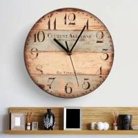 Reloj de pared silencioso de madera Vintage, diseño moderno, reloj Retro rústico Vintage, decoración para el hogar, oficina, cafetería, arte, reloj de pared grande - details 5