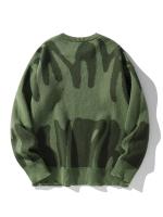Nuevo Jersey Popular de otoño e invierno con patrón de Jacquard Irregular, suéter informal de punto con cuello redondo y contraste de Color para hombre - details 8