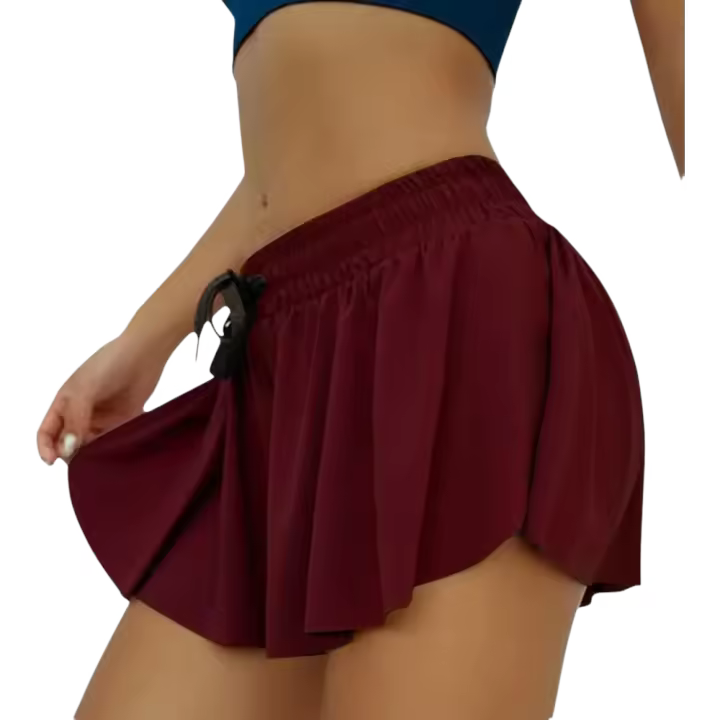 Pantalones cortos transpirables Yoga antideslumbrante ocio deportes falso de dos piezas adelgazante gimnasio desnudo - 1