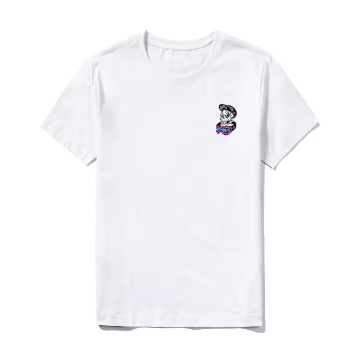 Camiseta de Algodón 100% Suave Ajuste Clásico Transpirable Duradera Blanco Para Uso Diario - 1