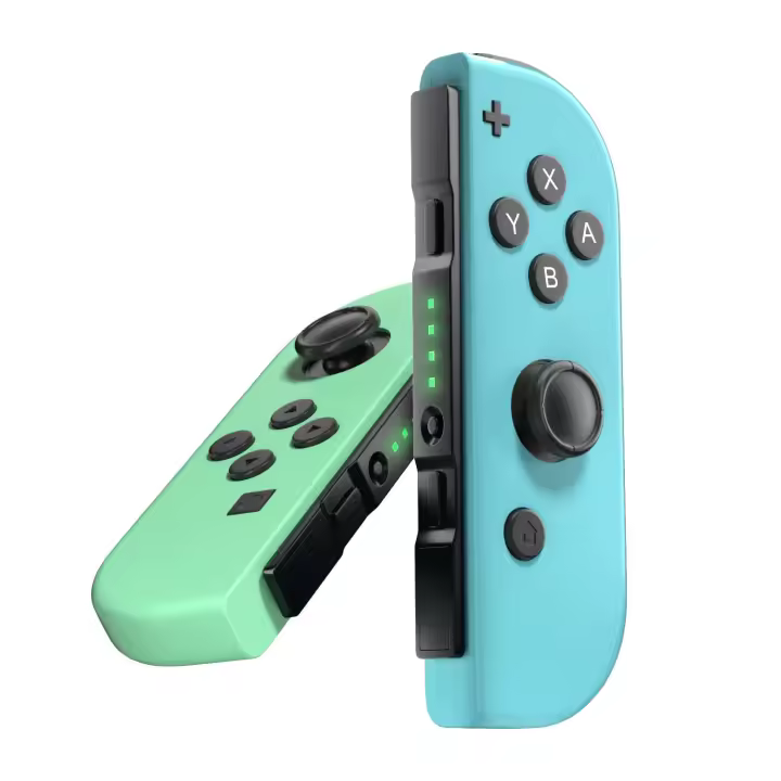 Controlador Joypad (L/R) para controlador de interruptor, controlador de juego inalámbrico verde claro/azul claro - 1