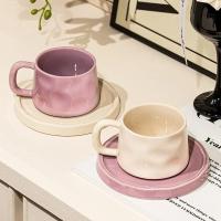 300ML Ceramic Coffee Mug with Saucer Breakfast Milk Mug Home Office Water Cup Latte Coffee Cup Afternoon teacup Birthday Gifts - details 4