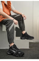 Moda Otoño Invierno nuevas de cuero corte alto suela gruesa deportes versátiles, cómodos y ligeros mecha casual para hombres - details 17