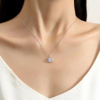Collar de moissanita de oro de 18K auténtico AU750 para mujer, joyería fina, regalo de boda, 1 quilate - details 10