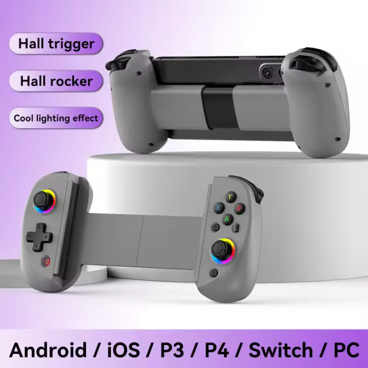 D8 controlador inalámbrico BT5.2, adecuado para P3, P4, Android, Ios, Switch Games, teléfono móvil, tableta, telescópica con disparadores Hall - 1
