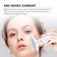Máquina de estiramiento facial para cuello, masajeador facial de microcorriente, terapia de fotones Led, vibración, antiarrugas, removedor de doble mentón, caliente y refrescante - details 9