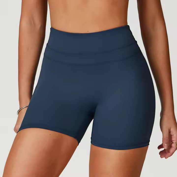 Pantalones cortos sólidos para mujer, pantalones cortos de Yoga para correr, Push Up, entrenamiento, gimnasio, pantalones cortos deportivos de cintura alta, mallas cortas, ropa de Yoga - 1