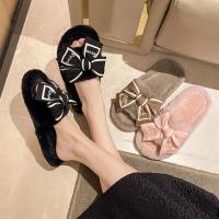 Zapatillas de Encaje para el Hogar Suaves y Elegantes Plataforma de Peluche con Diseño de Amor - details 2
