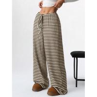 Pantalones de mujer con cintura elástica a rayas, talla única, recién llegados de otoño - details 25