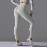 Hamidou-Pantalones deportivos de Yoga para mujer, mallas de cintura alta y caderas ajustadas, glúteos de melocotón, pantalones de Yoga desnudos de cintura alta - details 83