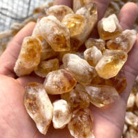 Combo de citrino de amatista Natural, trozos de puntos de cristal, cristales curativos, paisajismo, decoración de pecera Feng Shui, 100g - details 1