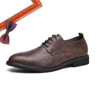 Zapatos formales de cuero informales para hombre, antideslizantes de goma sólida, suela suave y cómoda, fibra ultrafina de negocios - details 0