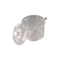 Cuchara y tapa para condimentos, tarro acrílico transparente a prueba de goteo, recipiente para condimentos visible, mesa de comedor - details 0