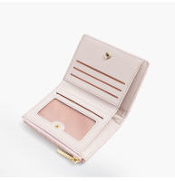 Cartera Corta y Delgada con Múltiples Ranuras Color Sólido Elegante para Chicas - details 14