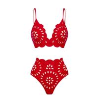 Falda larga sexy de una pieza para mujer, bikini rojo, traje de baño, ropa de playa, 2021 - details 2