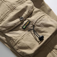 Pantalones Cargo de Moda para Hombres 2024 Estilo Callejero Suelto con Cordón Material de Algodón - details 12