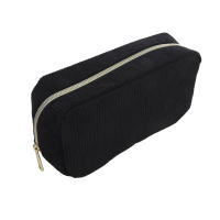 Bolso De Maquillaje Para Viaje Organizador De Cosméticos De Corduroy Para Mujeres Estuche De Belleza Portátil De Cierre De Cremallera - details 14