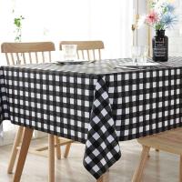 Mantel grueso de plástico PVC, rejilla rectangular, impreso, impermeable, resistente al aceite, adecuado para el hogar, cocina, mesa de comedor, - details 12