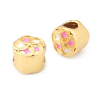 Pulseras de Brass Dorado Mate 4PCS Grande Agujero Abalorios para Hacer Joyas DIY - details 121