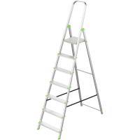 Escalera de Aluminio Antideslizante Ligera y Resistente 6 Peldaños con Gancho de Pared Multiusos - details 5