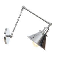 Lámpara de pared de estilo europeo, candelabro de estilo nórdico Vintage cromado, luces LED para sala de estar, dormitorio y baño - details 3