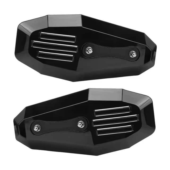 Protector de manos para motocicleta, accesorio de protección Universal de policarbonato, color negro, 2 piezas - 1