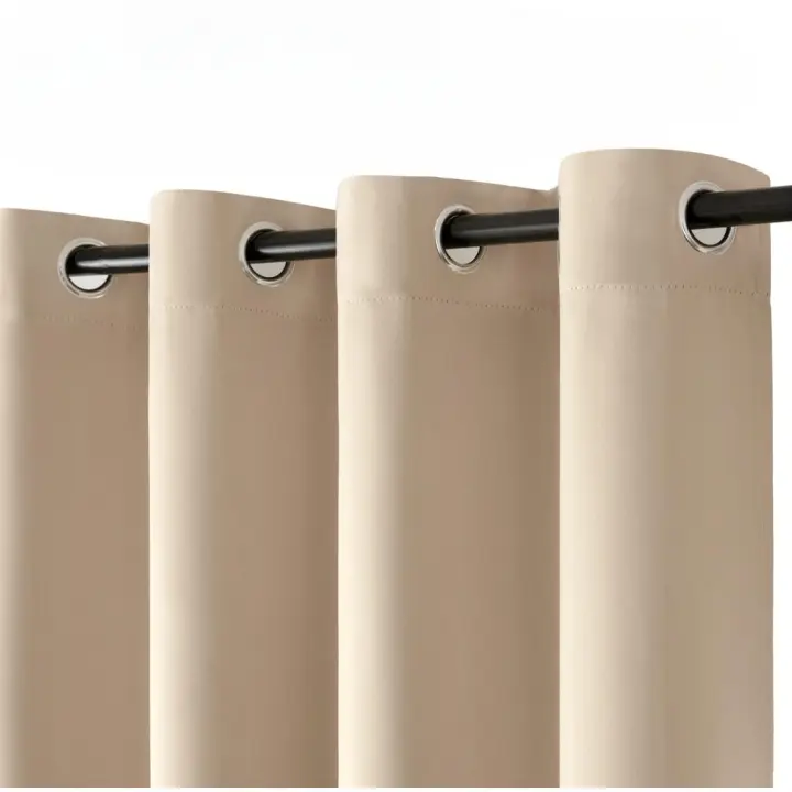 Cortinas de Salón Modernas Opacas 2 Piezas, Tono Beige, Anti-Luz, Aislantes de Calor y Frío, Ventana Fuerte y Suave - 1