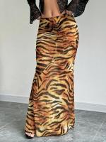 falda elegante con estampado de leopardo para mujer, faldas Maxi, ropa Y2K para oficina, Club, fiesta, ropa de calle informal, venta al por mayor, 2025 - details 38