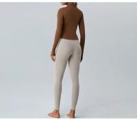 Top corto de Yoga para mujer, chaqueta deportiva de lana, abrigo de manga larga con cremallera completa, ropa deportiva informal para gimnasio - details 3