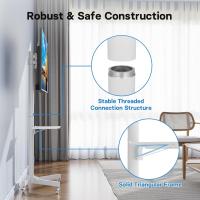 Pantallas de 23 a 60 pulgadas, soporte de TV de suelo ajustable en altura con estante, soporte de TV móvil - details 1