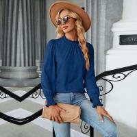 Tops con cuello para mujer, camiseta de algodón lisa holgada para otoño e invierno, camiseta elegante, moda, - details 25