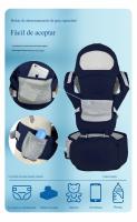 Portabebés Estibable Portabebés Bandolera Portabebés Horizontal Delantero y Trasero Portabebés Ergonómico de Algodón Ligero y Transpirable Para Todas las Estaciones 9 en 1 Portabebés Multifuncional con Riñonera - details 2