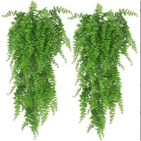 Plantas verdes simulación colgante de pared Enredaderas colgantes helechos artificiales enredaderas colgantes plantas verdes colgantes - details 1