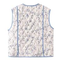 BUNO-Chaleco acolchado con estampado Floral para mujer, Tops retro de estilo nacional, ropa para niña, moda Vintage, otoño e invierno, 2024 - details 4