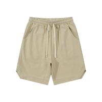 Pantalones Cortos de Algodón Retro Casual Solido para Hombres, Cinturón de Cordón, Estilo Suelto, Pantalones Deportivos de Cinco Minutos - details 5