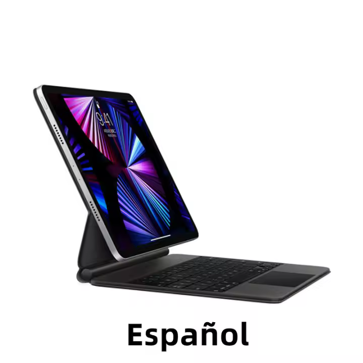 AJIUYU-Teclado mágico para iPad Pro, 11 pulgadas, 12,9 Air, 5th, 4th, 2022-2018, Pro11, Pro12.9, 3rd, funda inteligente, Teclado mágico en Español - 1