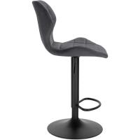 Silla de Comedor Giratoria de 360° Alto de Terciopelo con Resalto y Reposapiés Ajustable en Altura 60-82 cm Negro BH324sz-1 - details 25