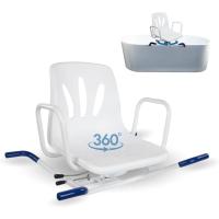Silla de Baño Giratoria Lago Resistente al Agua, Anatómica, Para Personas Mayores con Discapacidad o Reducción de Movilidad - details 0