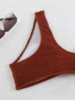 Bikini de cintura alta para mujer, traje de baño deportivo unicolor, traje de baño Sexy a rayas, ropa de baño para mujer, ropa de playa 2025 - details 42