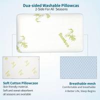 Almohada de espuma viscoelástica, ventilación, premium, funda de almohada lavable y de bambú, 1 unidad - details 2