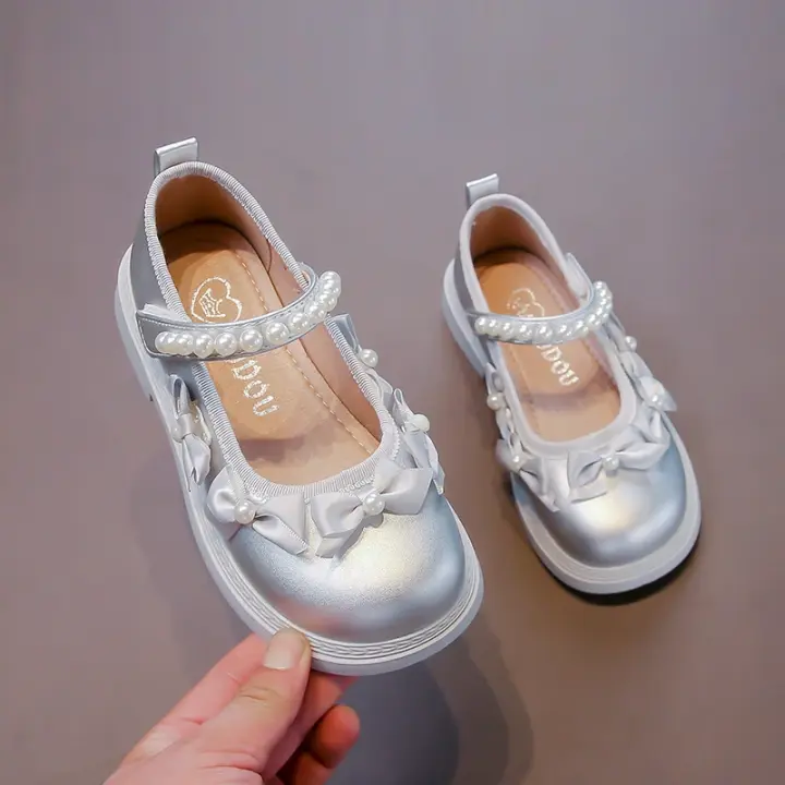 Zapatos de moda coreanos de cuero para niña, suela suave, antideslizantes, planos elegantes y versátiles, novedosos para otoño de 2024 - 1