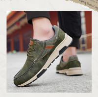 Zapatos para correr clásicos para hombre, zapatillas ligeras de cuero de ante, cómodos zapatos deportivos de gran tamaño, zapatos planos transpirables para correr - details 3