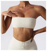 Sujetador deportivo para mujer en color piel anti-deslumbramiento con forro de nylon entretela de fitness ajustado manga larga secado rápido vestido de nylon - details 18
