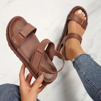 Comfy Stylist Summer Platform Sandals Hook And Loop Fastener Adjustable Sports Sandals Women Footwear - details 1