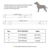 Collar nailon personalizado, collares perro impresos con placa de identificación grabada sin flores para perros pequeños, - details 0