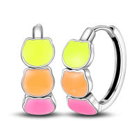Aretes Redondos de Plata 925 Estilo Elegante para Mujeres con Piedra Principal de Zirconio y Diseño de Encanto Brillante Color en Oro - details 0
