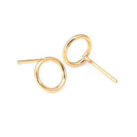 Pendientes de Stud de Metal de Alta Calidad Diseño de Círculo Redondo Irregular Ovalado - details 9