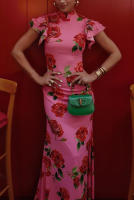 Vestido Oriental Sin Mangas para Mujer 2025 Qipao Moderno Estampado Elegante y Casual con Inspiración China Estilo Fusión Oriental/Occidental - details 1